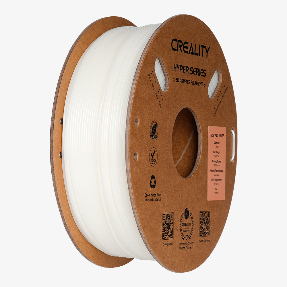 Filamento ABS para Impressora 3D Creality Hyper ABS 1 Kg/Rolo 1.75 mm Branco Creality