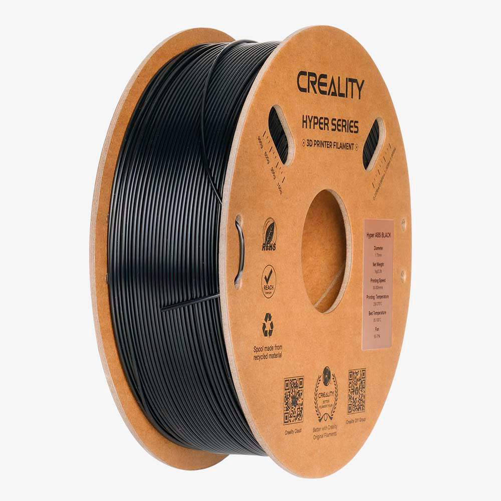 Filamento ABS para Impressora 3D Creality Hyper ABS 1 Kg/Rolo 1.75 mm Preto