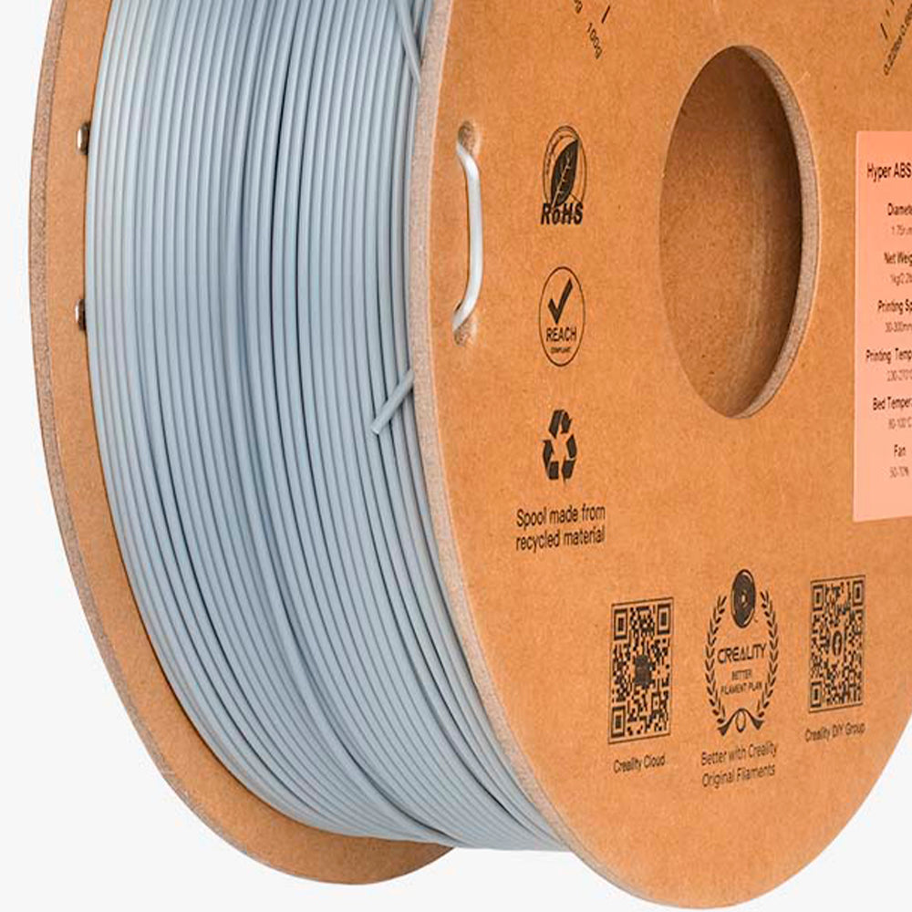 Filamento ABS para Impressora 3D Creality Hyper ABS 1 Kg/Rolo 1.75 mm Cinza Creality