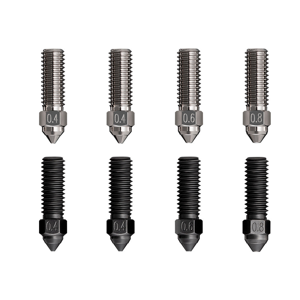 Kit 8 Bicos para Impressão 3D Creality de Alto Fluxo 0.4mm, 0.6mm, 0.8mm K1 CR-M4 CR-10SE Ender-3 V3