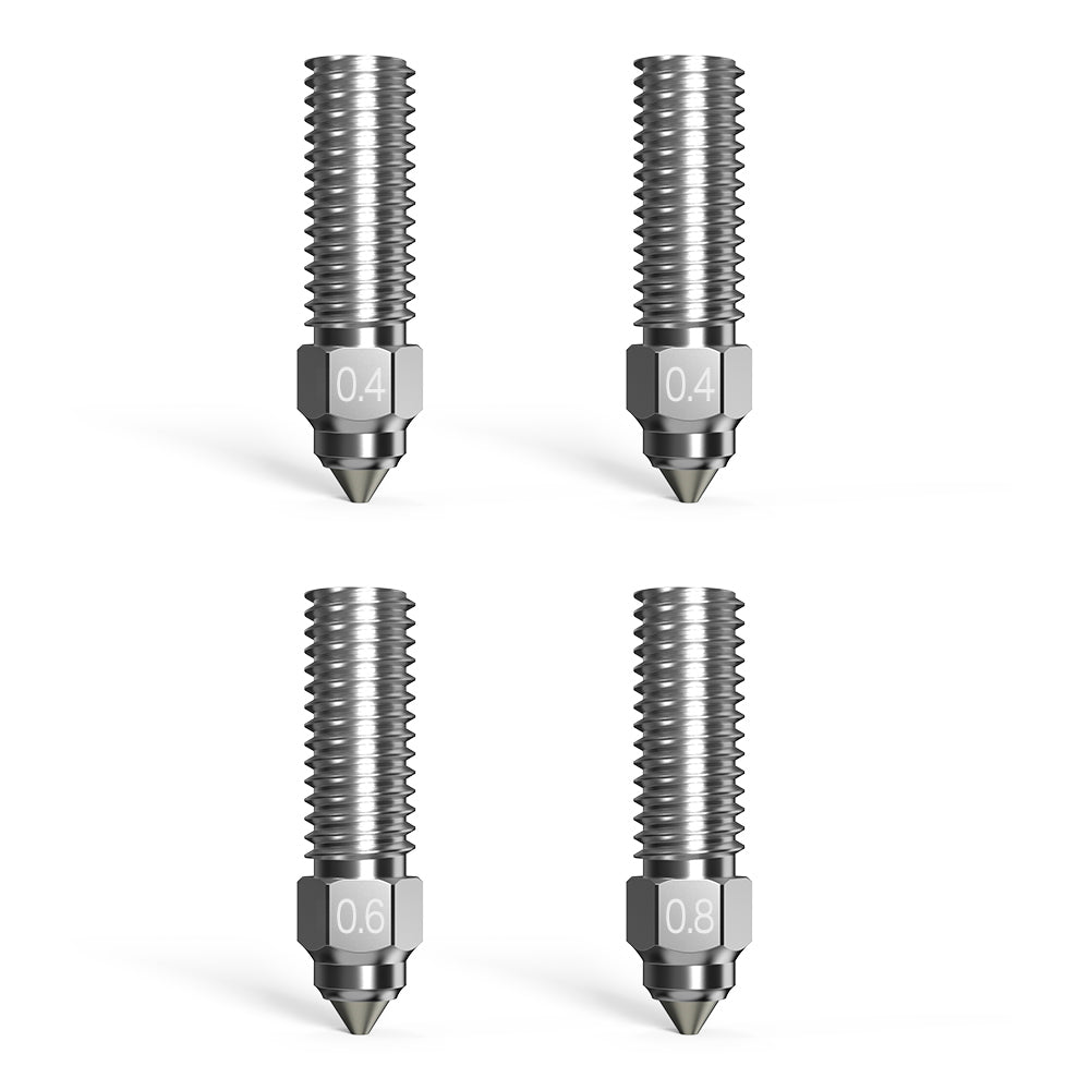 Kit de 4 Bicos para Impressão 3D Creality de Alto Fluxo 0.4mm, 0.6mm, 0.8mm K1 Ender-3 V3 CR-10 SE Creality