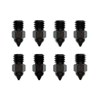 Kit 8 Bicos para Impressão 3D Creality Aço Alta Qualidade 0.25mm 0.4mm 0.6mm 0.8mm CR-10 Ender-3