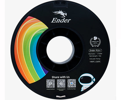 Filamento para Impressora 3D Creality Ender PLA+ 1.75mm Preto 1 Kg Creality
