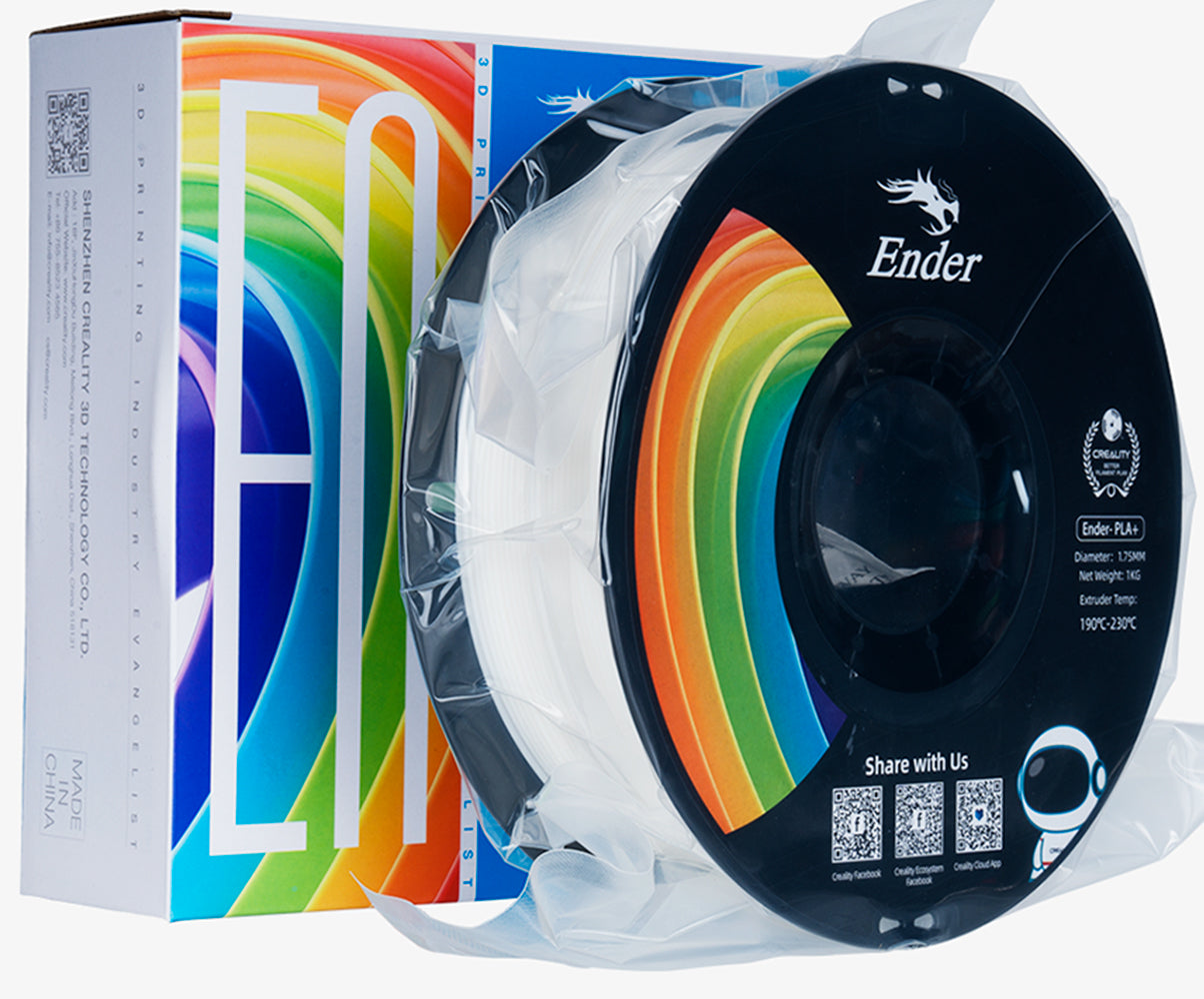 Filamento para Impressora 3D Creality Ender PLA+ 1.75mm Branco 1 Kg Creality
