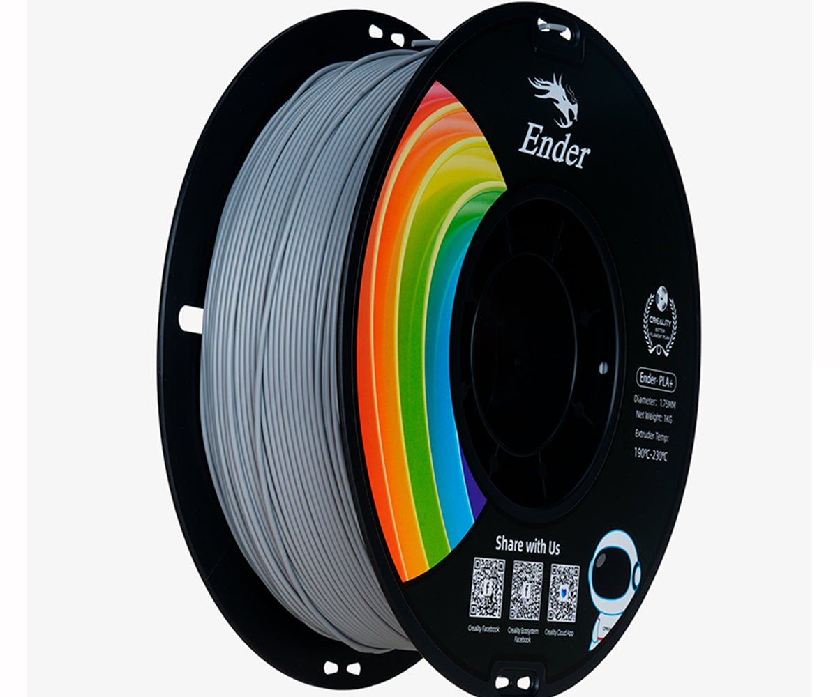 Filamento para Impressora 3D Creality Ender PLA+ 1.75mm Cinza 1 Kg Creality