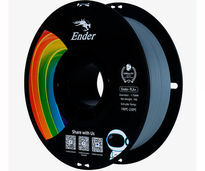 Filamento para Impressora 3D Creality Ender PLA+ 1.75mm Cinza 1 Kg Creality