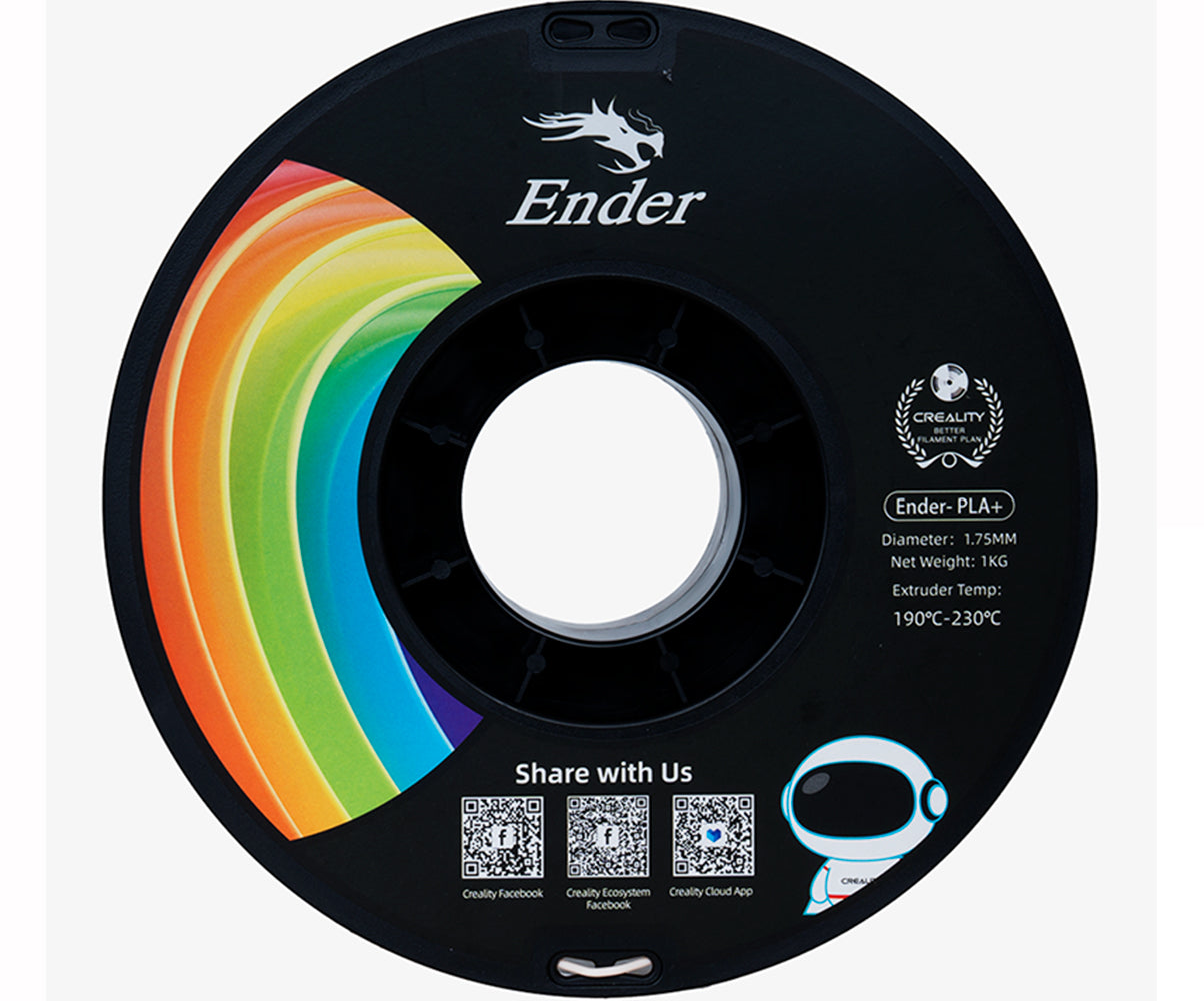 Filamento para Impressora 3D Creality Ender PLA+ 1.75mm Cinza 1 Kg Creality