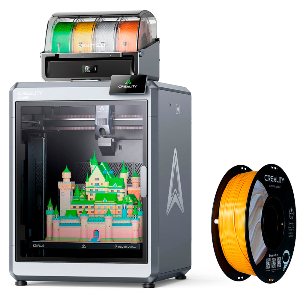 Impressora 3D K2 Plus Combo e 2kg de Filamentos Hyper PETG e 2kg de Filamentos CR-Seda Creality