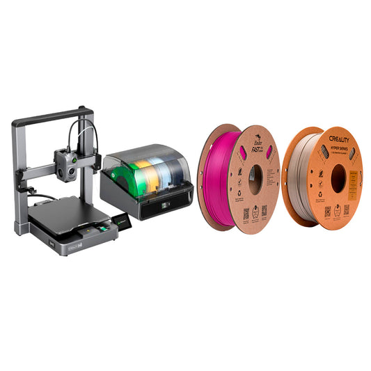 Kit Impressora 3D Creality Hi Combo com Filamento Ender Fast PLA Roxo e Filamento Hyper PETG Cinza Creality