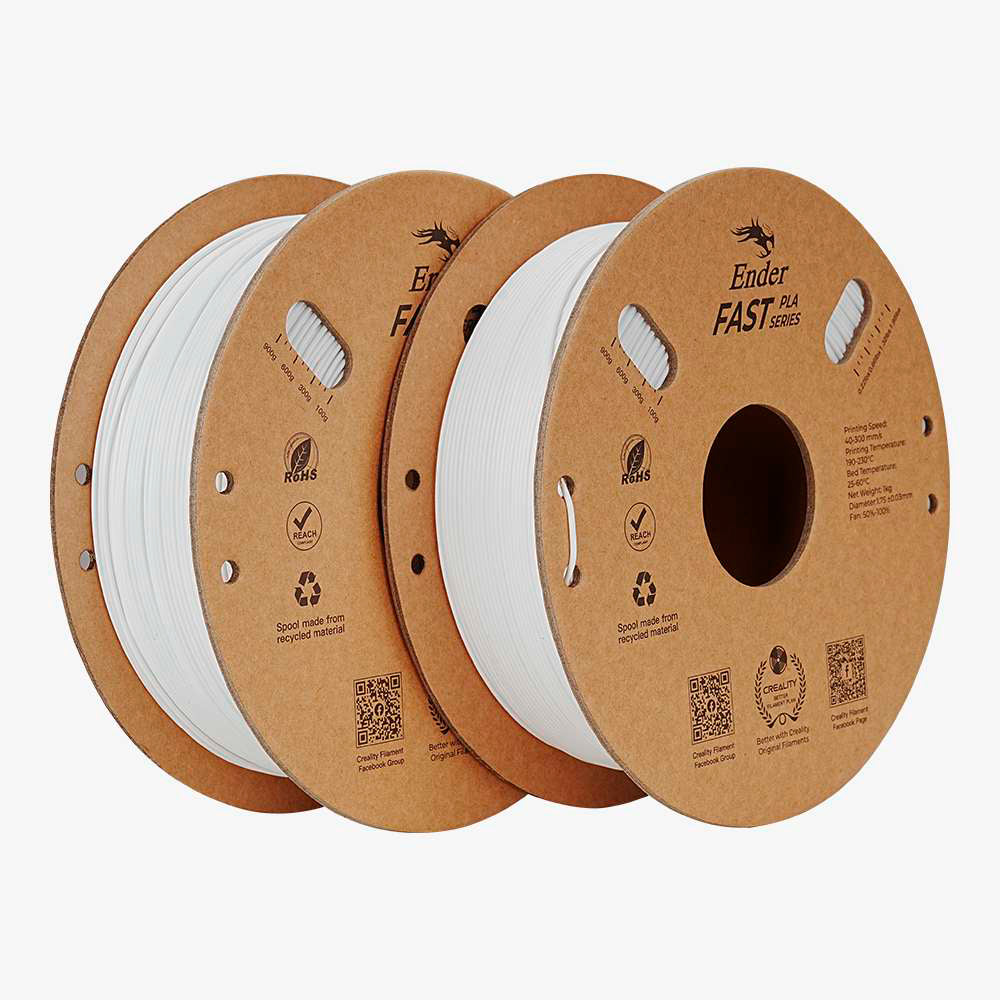 Kit Impressora 3D Creality Hi Combo com Filamento CR PETG Azul Transparente e 2 Ender Fast PLA Branco Creality