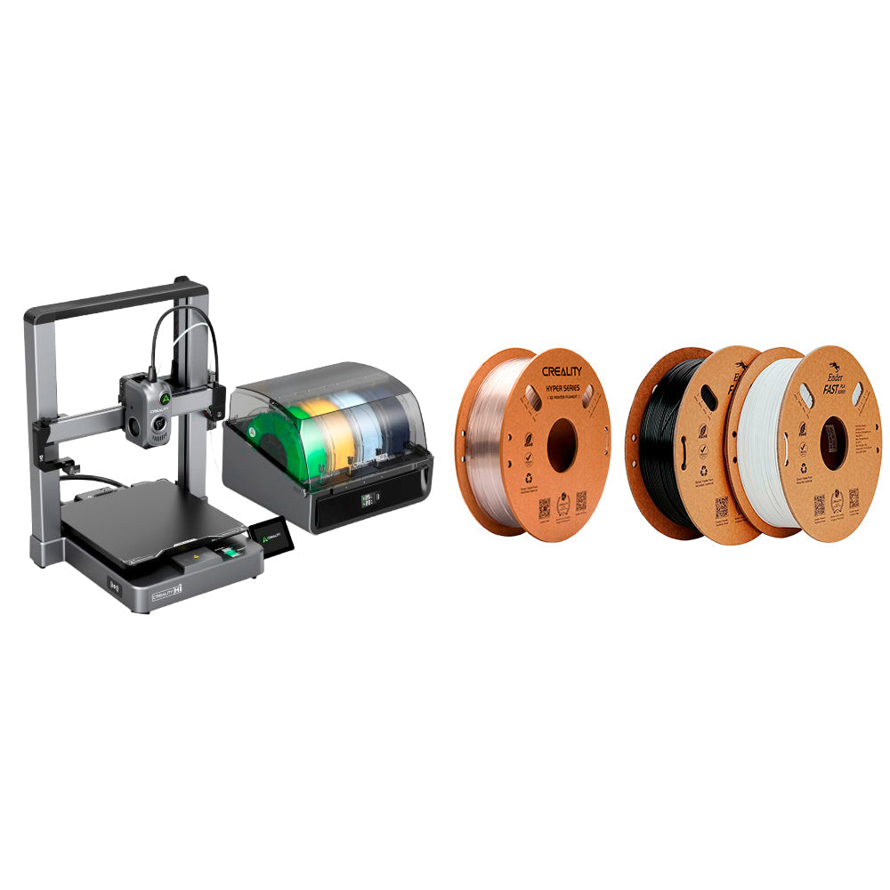 Kit Impressora 3D Creality Hi Combo Filamento Hyper PETG Transparente 2 Ender Fast PLA Branco/Preto Creality
