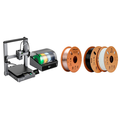 Kit Impressora 3D Creality Hi Combo Filamento Hyper PETG Transparente 2 Ender Fast PLA Branco/Preto Creality