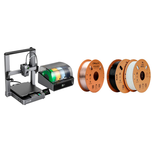Kit Impressora 3D Creality Hi Combo Filamento Hyper PETG Transparente 2 Ender Fast PLA Branco/Preto Creality