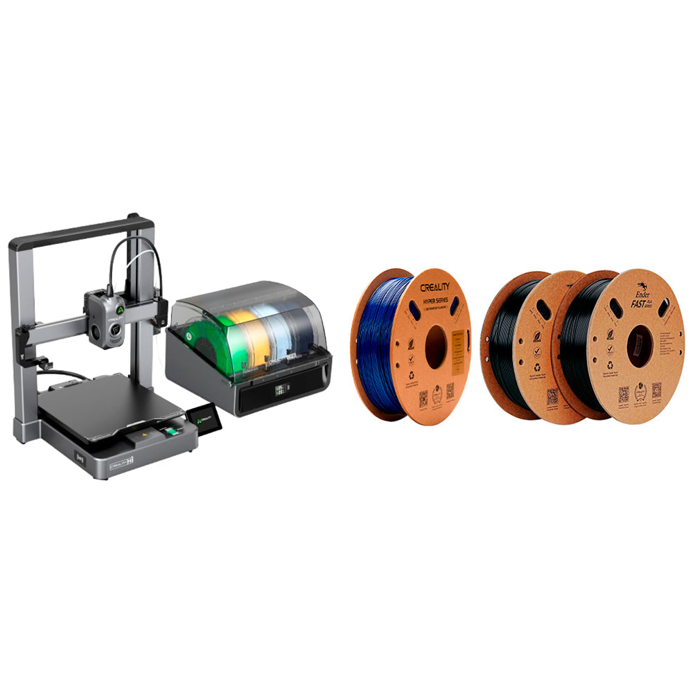 Kit Impressora 3D Creality Hi Combo com Filamento Hyper PETG Azul e 2 Ender Fast PLA Preto Creality