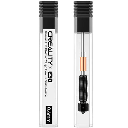Conjunto de Bico para Impressão 3D Creality de Alta Vazão E3D Obxidian 0.6mm Série K2 Creality