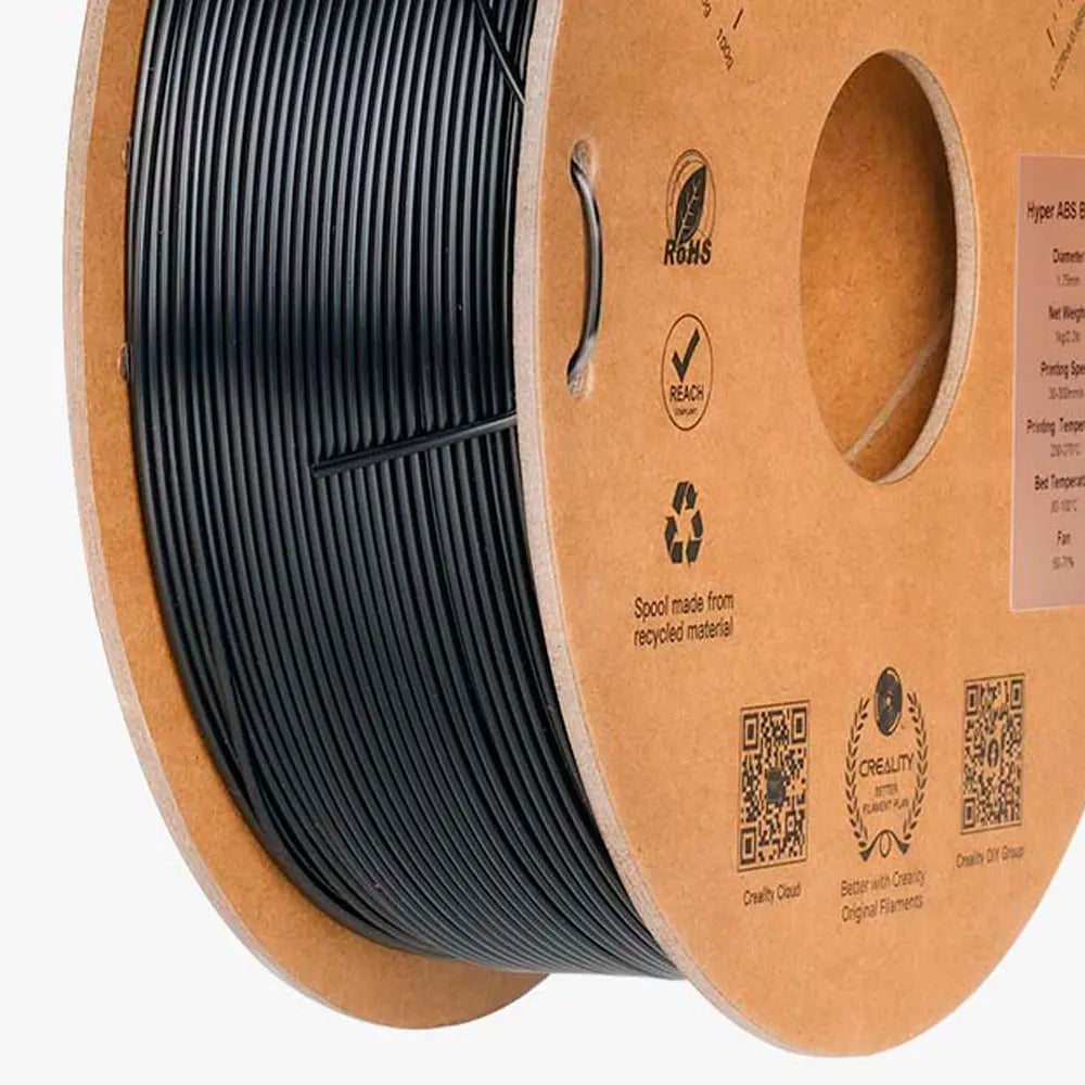 Filamento ABS para Impressora 3D Creality Hyper ABS 1 Kg/Rolo 1.75 mm Preto Creality