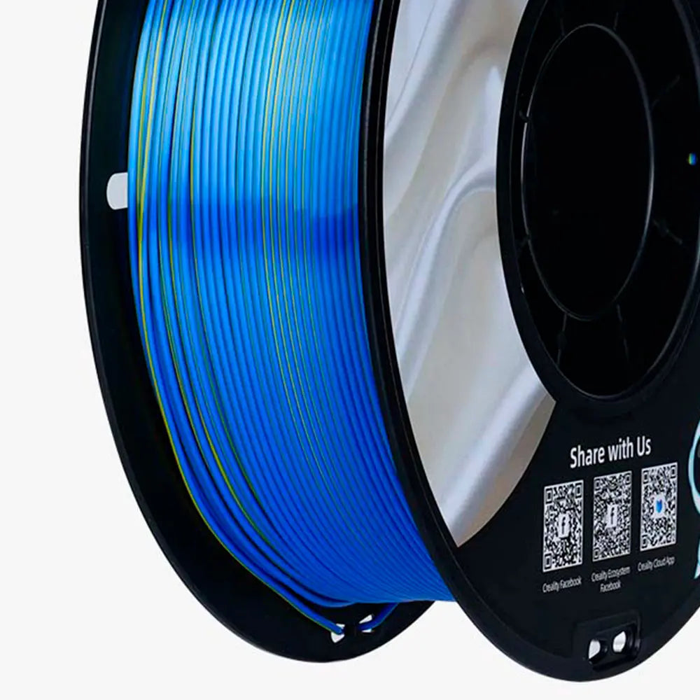Filamento CR-Seda para Impressora 3D Creality CR-Silk 1 Kg/Rolo 1.75 mm Amarelo-Azul Creality