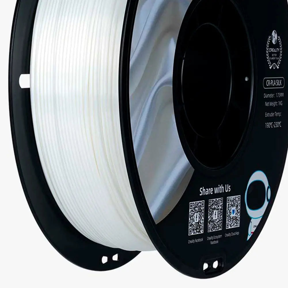Filamento CR-Seda para Impressora 3D Creality CR-Silk 1 Kg/Rolo 1.75 mm Branco Creality