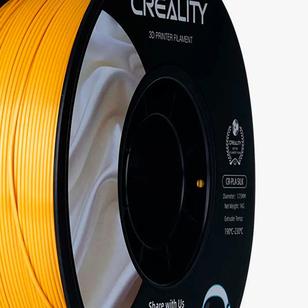 Filamento CR-Seda para Impressora 3D Creality CR-Silk 1 Kg/Rolo 1.75 mm Dourado Creality