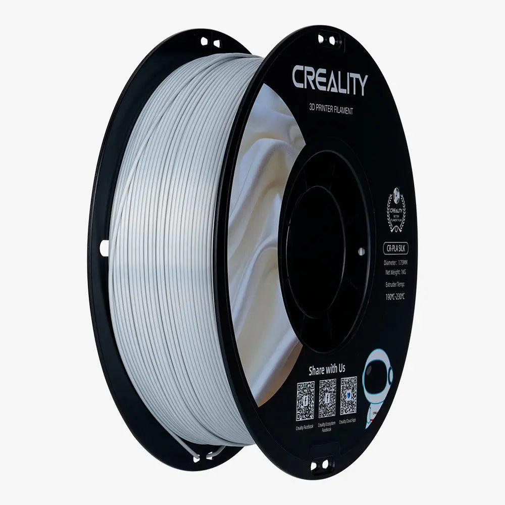 Filamento CR-Seda para Impressora 3D Creality CR-Silk 1 Kg/Rolo 1.75 mm Prata Creality
