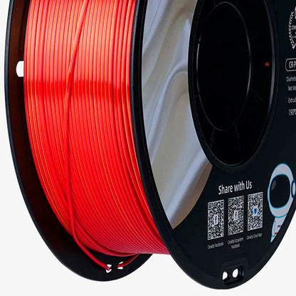Filamento CR-Seda para Impressora 3D Creality CR-Silk 1 Kg/Rolo 1.75 mm Vermelho Dourado Creality