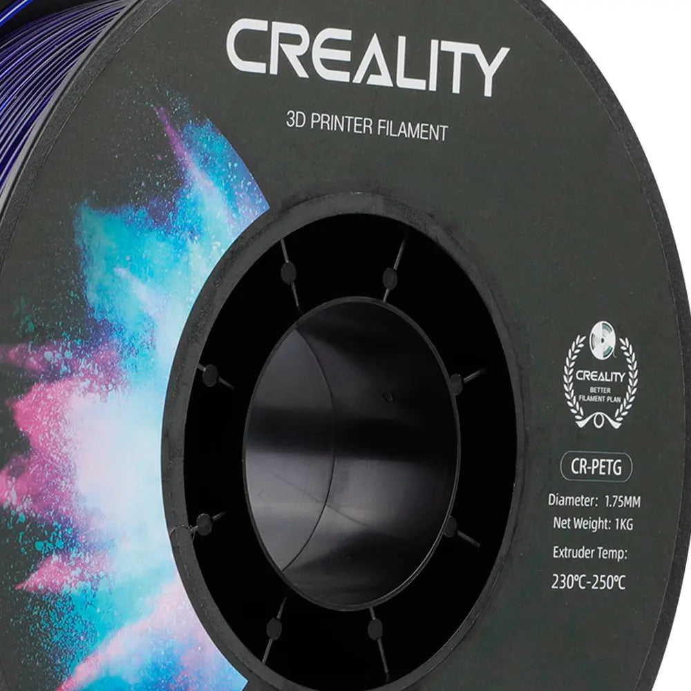 Filamento PETG para Impressora 3D Creality CR-PETG 1 Kg/Rolo 1.75 mm Azul Transparente Creality