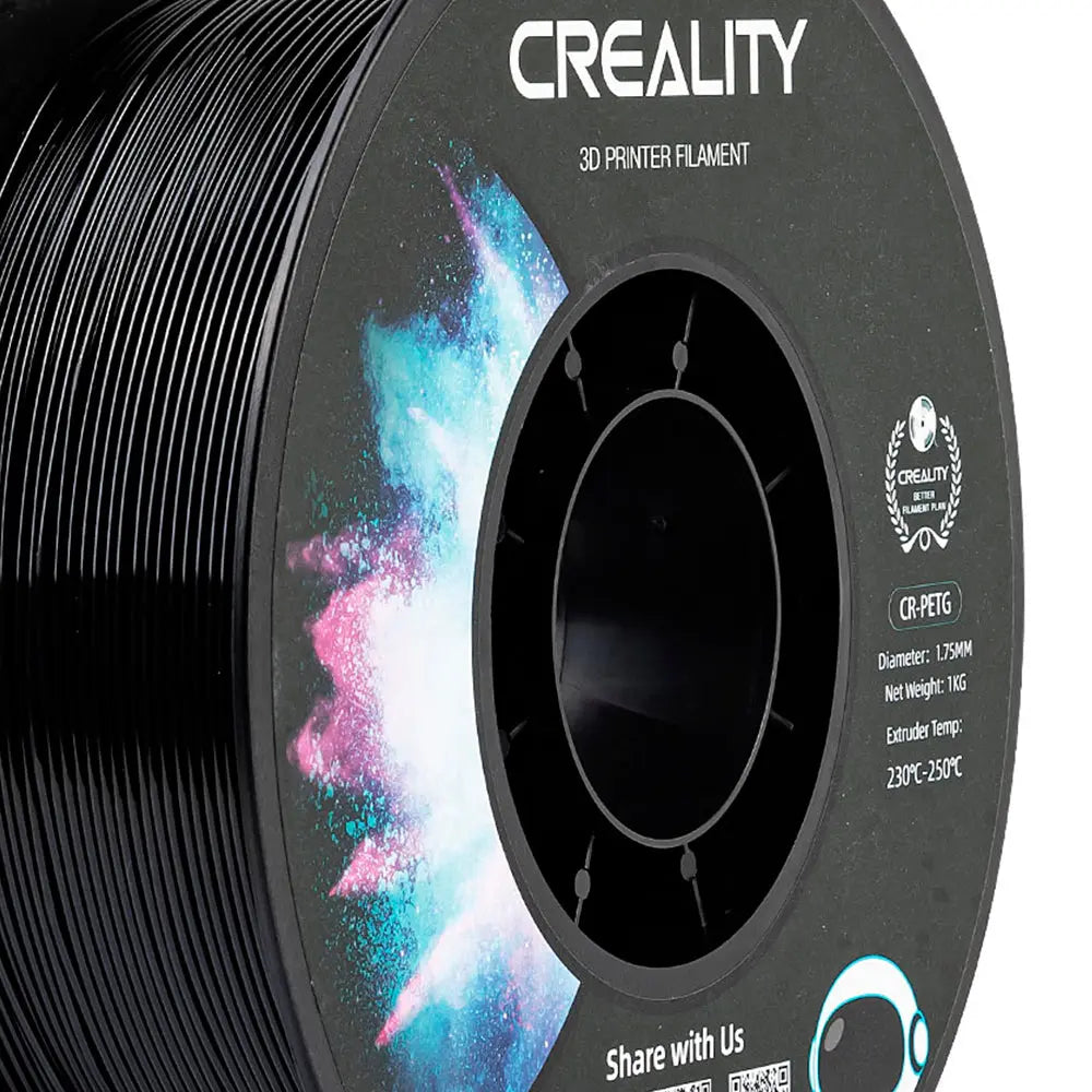 Filamento PETG para Impressora 3D Creality CR-PETG 1 Kg/Rolo 1.75 mm Preto Creality
