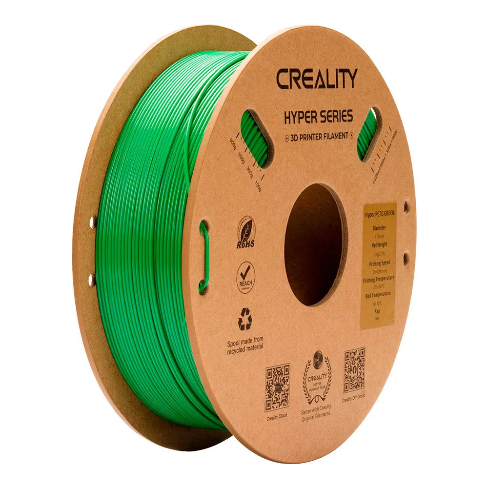 Filamento PETG para Impressora 3D Creality Hyper PETG 1 Kg/Rolo 1.75 mm Verde Creality