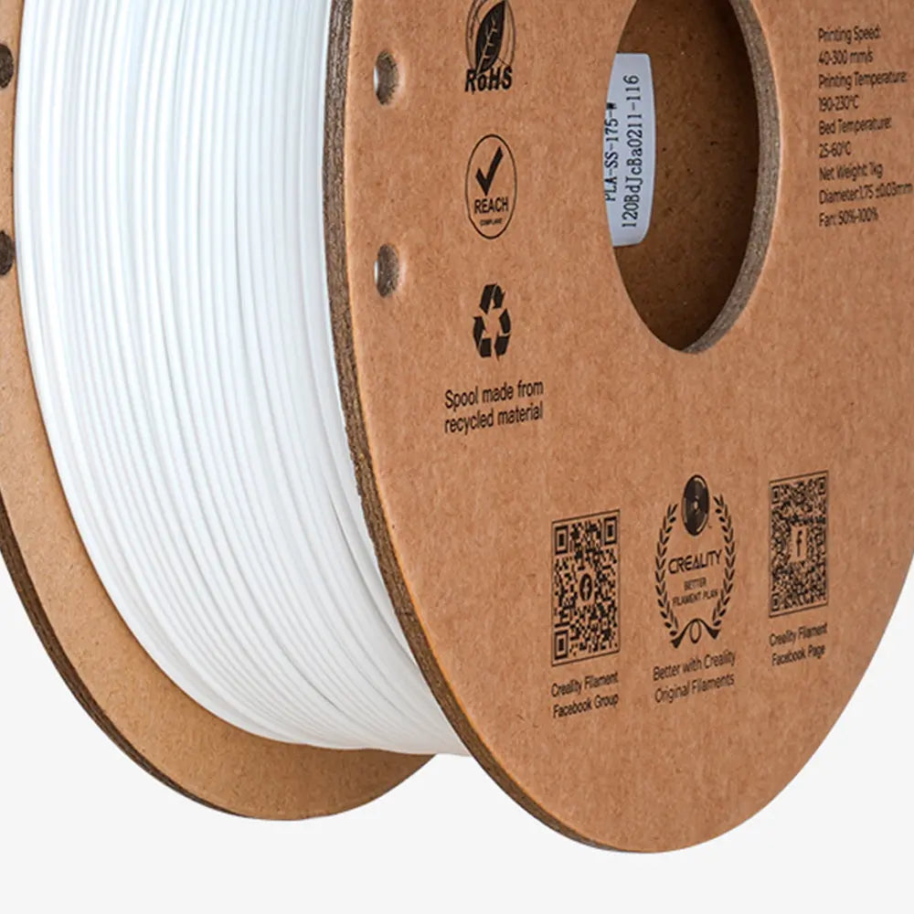 Filamento PLA para Impressora 3D Creality Ender Fast PLA 1 Kg/Rolo 1.75 mm Branco Creality