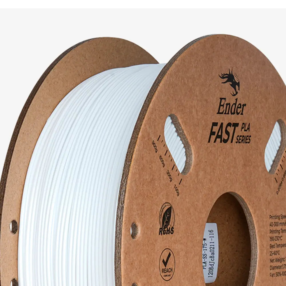 Filamento PLA para Impressora 3D Creality Ender Fast PLA 1 Kg/Rolo 1.75 mm Branco Creality