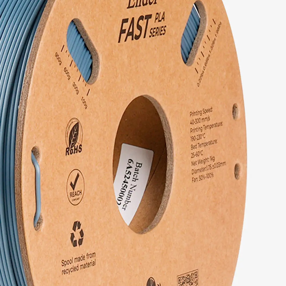 Filamento PLA para Impressora 3D Creality Ender Fast PLA 1 Kg/Rolo 1.75 mm Cinza Claro Creality