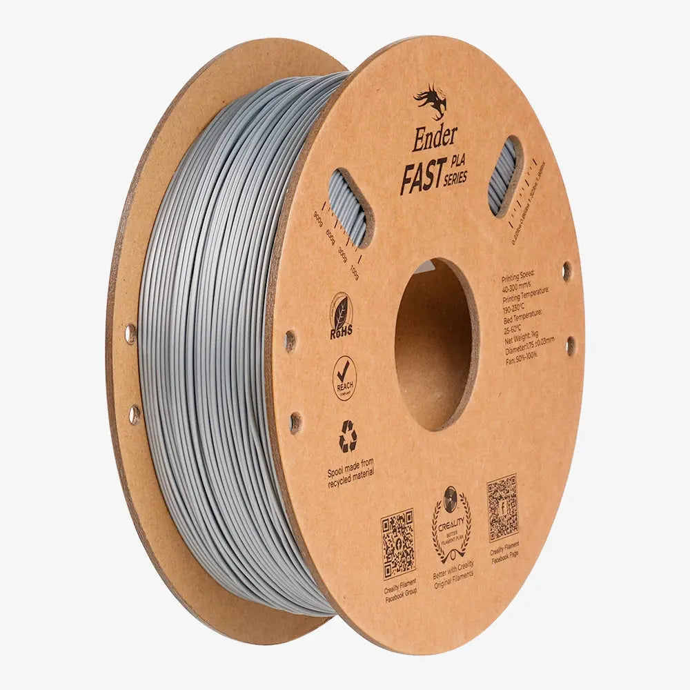 Filamento PLA para Impressora 3D Creality Ender Fast PLA 1 Kg/Rolo 1.75 mm Prata Creality