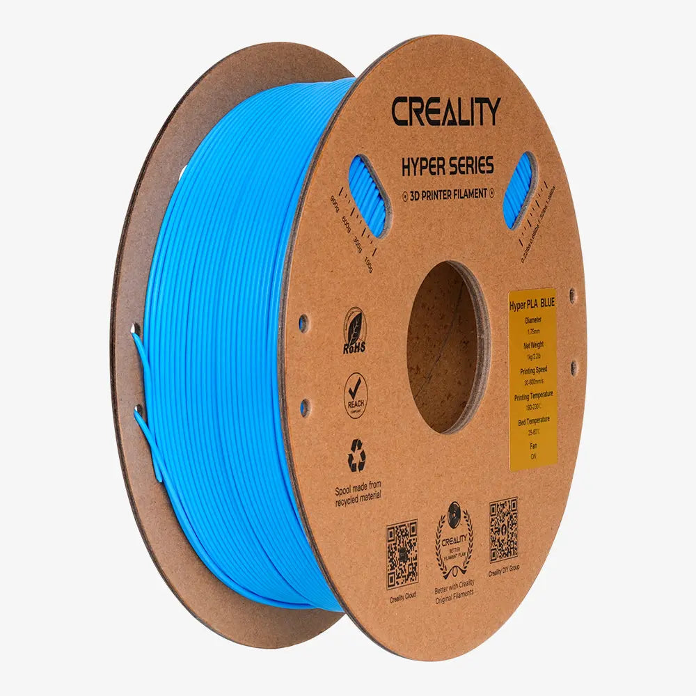Filamento PLA para Impressora 3D Creality Hyper Fast PLA 1 Kg/Rolo 1.75 mm Azul Creality