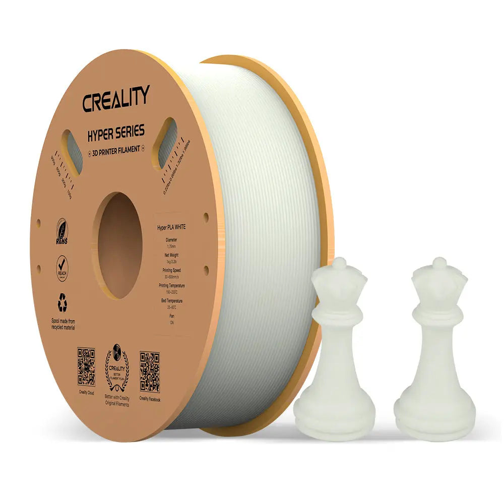 Filamento PLA para Impressora 3D Creality Hyper Fast PLA 1 Kg/Rolo 1.75 mm Branco Creality
