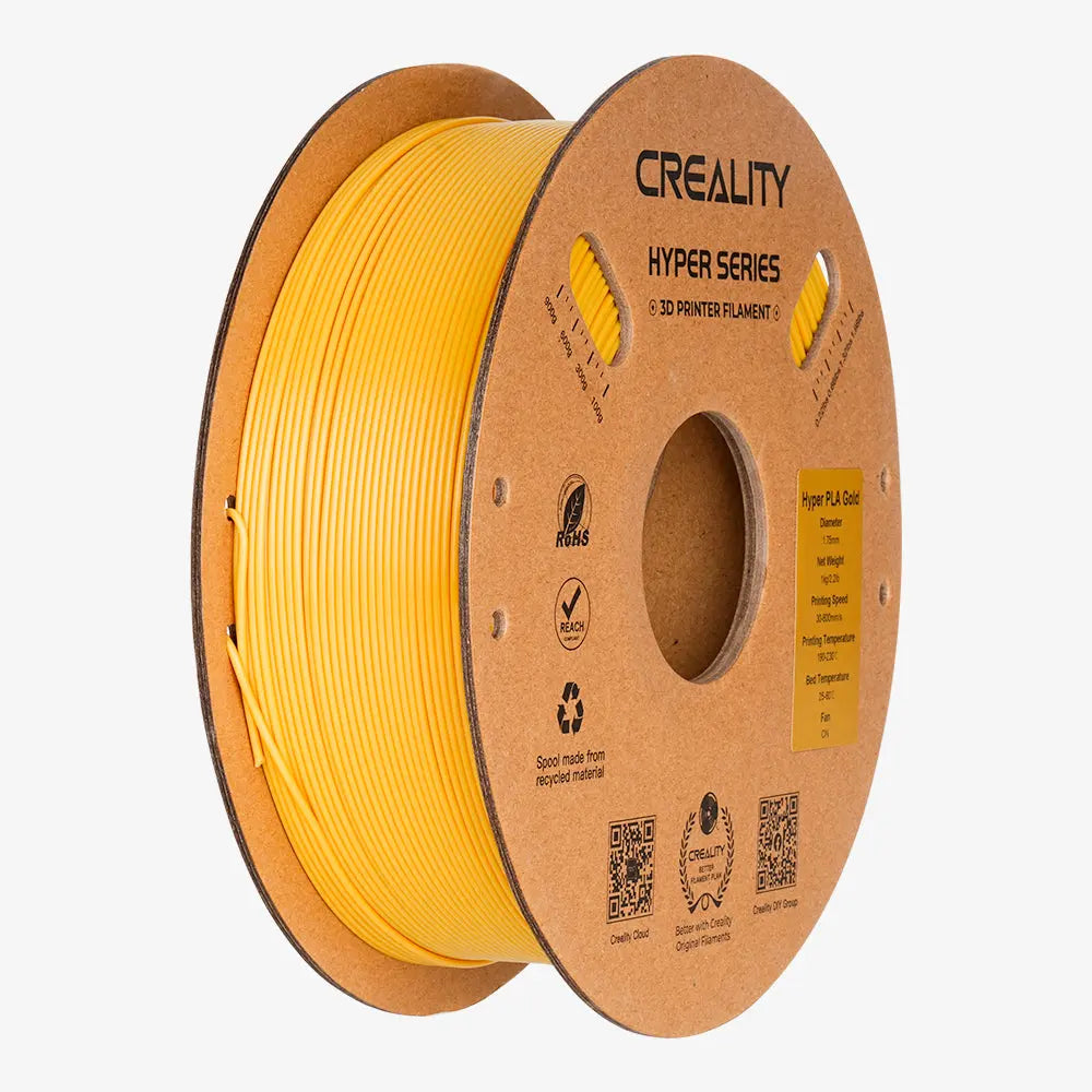 Filamento PLA para Impressora 3D Creality Hyper Fast PLA 1 Kg/Rolo 1.75 mm Ouro Creality