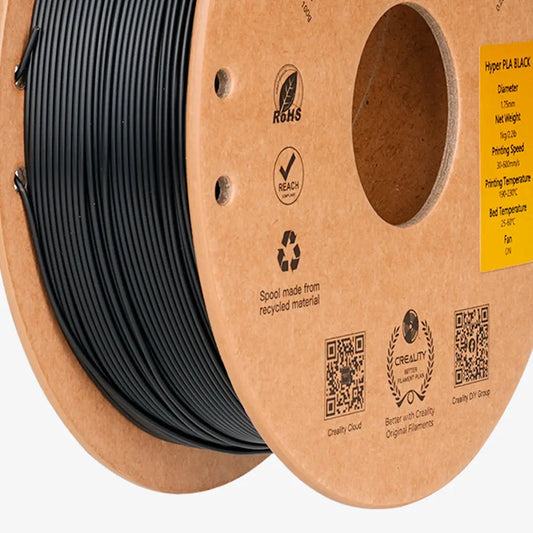 Filamento PLA para Impressora 3D Creality Hyper Fast PLA 1 Kg/Rolo 1.75 mm Preto Creality