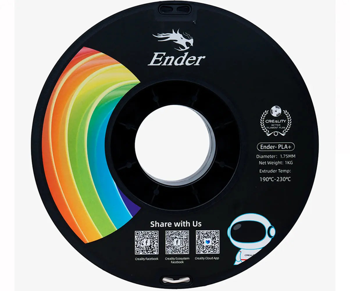 Filamento para Impressora 3D Creality Ender PLA+ 1.75mm Arco Íris 1 Kg Creality