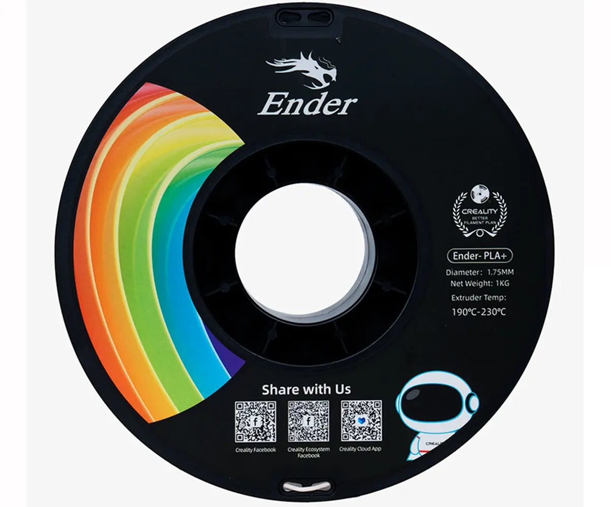Filamento para Impressora 3D Creality Ender PLA+ 1.75mm Branco 1 Kg Creality