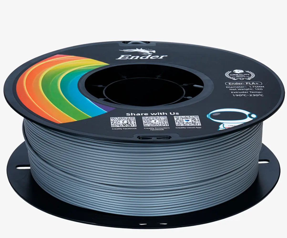 Filamento para Impressora 3D Creality Ender PLA+ 1.75mm Cinza 1 Kg Creality