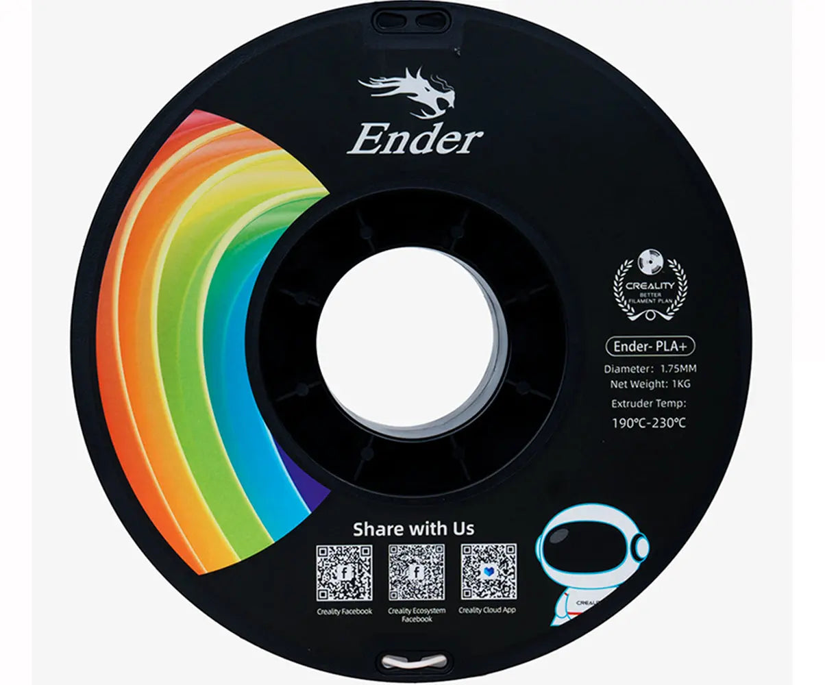 Filamento para Impressora 3D Creality Ender PLA+ 1.75mm Cinza 1 Kg Creality