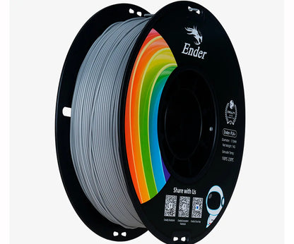Filamento para Impressora 3D Creality Ender PLA+ 1.75mm Cinza 1 Kg Creality
