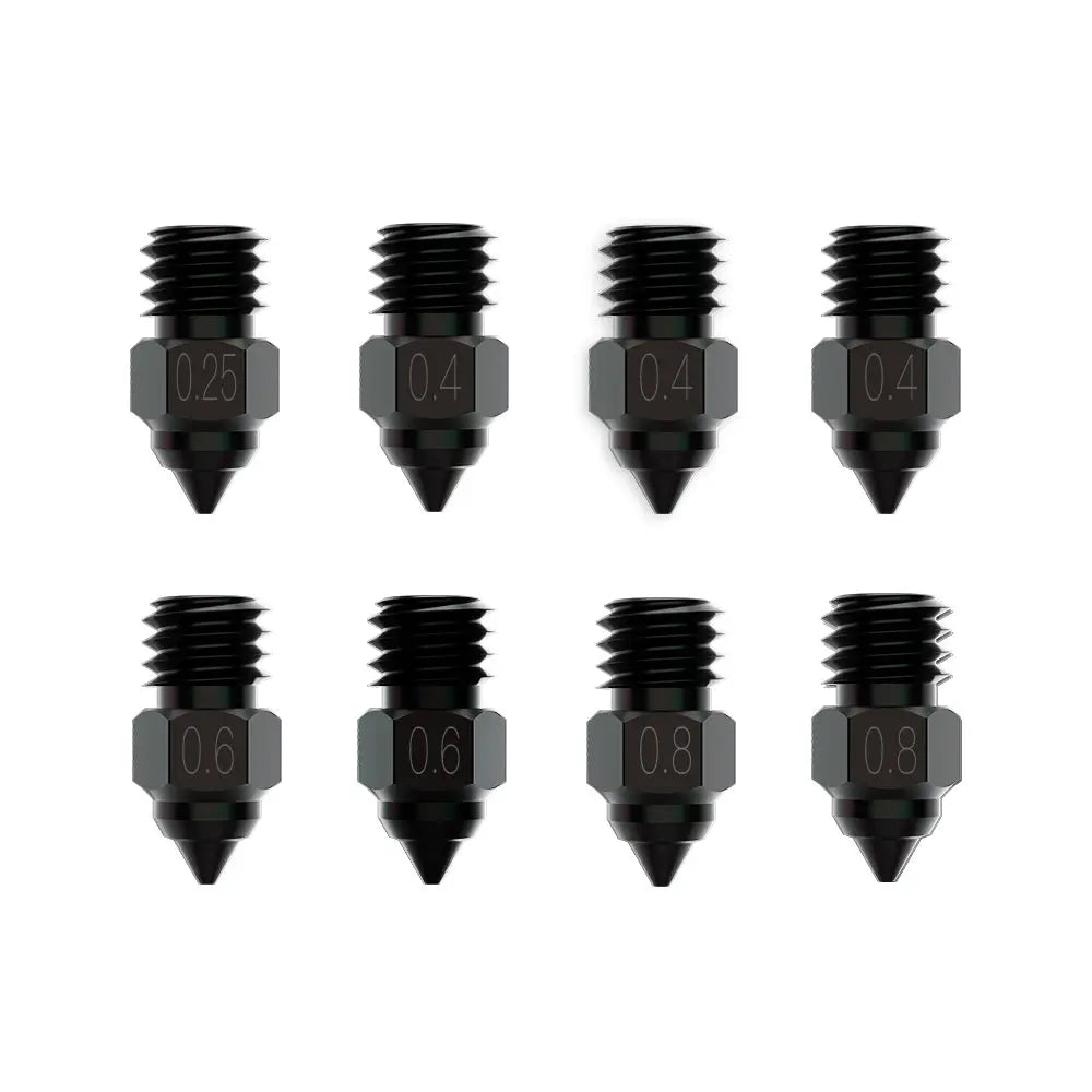 Kit 8 Bicos para Impressão 3D Creality Aço Alta Qualidade 0.25mm 0.4mm 0.6mm 0.8mm CR-10 Ender-3 Creality