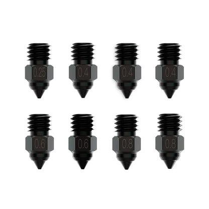 Kit 8 Bicos para Impressão 3D Creality Aço Alta Qualidade 0.25mm 0.4mm 0.6mm 0.8mm CR-10 Ender-3 Creality