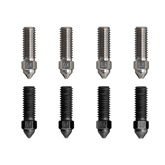 Kit 8 Bicos para Impressão 3D Creality de Alto Fluxo 0.4mm, 0.6mm, 0.8mm K1 CR-M4 CR-10SE Ender-3 V3 Creality