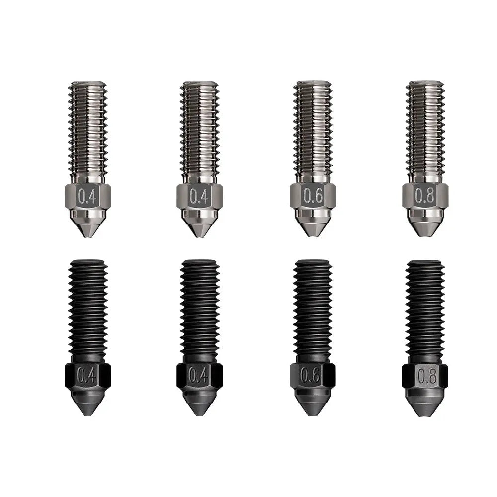 Kit 8 Bicos para Impressão 3D Creality de Alto Fluxo 0.4mm, 0.6mm, 0.8mm K1 CR-M4 CR-10SE Ender-3 V3 Creality