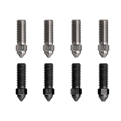 Kit 8 Bicos para Impressão 3D Creality de Alto Fluxo 0.4mm, 0.6mm, 0.8mm K1 CR-M4 CR-10SE Ender-3 V3 Creality