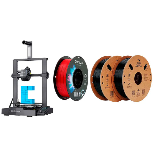 Kit Impressora 3D Creality Ender-3 V3 SE com Filamento CR-PETG e Filamentos Ender Fast PLA Creality