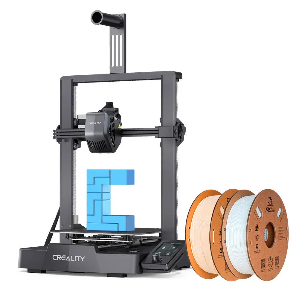 Kit Impressora 3D Creality Ender3 V3 SE Filamento Hyper Fast PLA Cor de Pele e Hyper Fast PLA Branco Creality