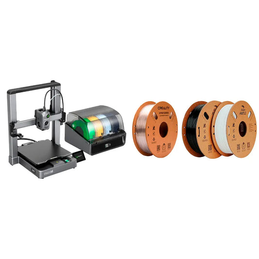 Kit Impressora 3D Creality Hi Combo Filamento Hyper PETG Transparente 2 Ender Fast PLA Branco/Preto Creality