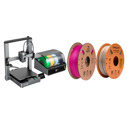 Kit Impressora 3D Creality Hi Combo com Filamento Ender Fast PLA Roxo e Filamento Hyper PETG Cinza Creality